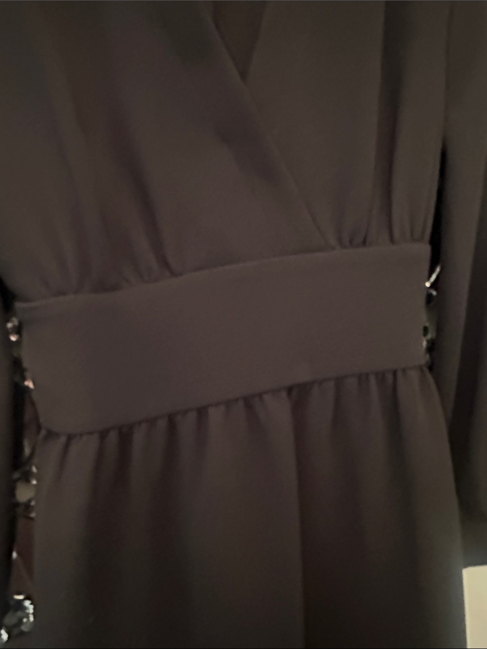 kate spade Black Long-Sleeve Wrap-Style Dress - Picture 9 of 9